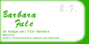 barbara fule business card