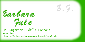 barbara fule business card